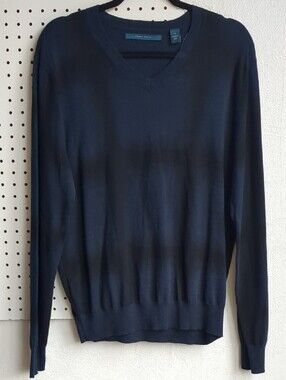 Perry Ellis Men's Navy V-Neck Sweater